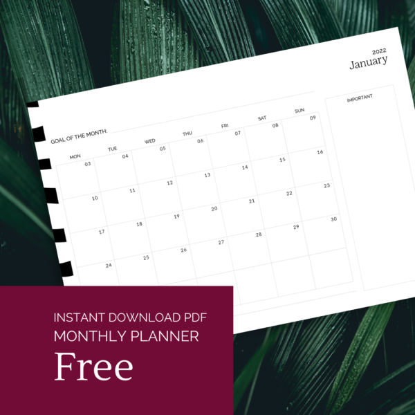 monthly planner promo